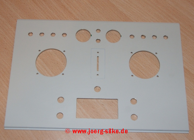 Blauzahn - Alugehäuse Frontplatte mit Ausschnitten gefillert