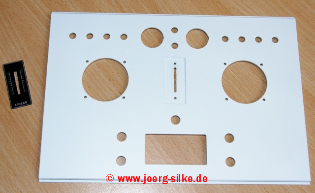 Blauzahn - Alugehäuse Frontplatte weiß lackiert